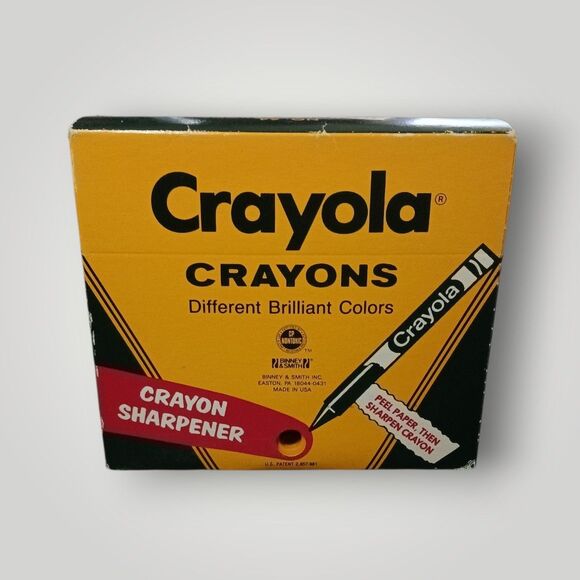 Crayola Crayons 64 Box W/Sharpener Unopened New Condition 1970s Vintage - Picture 1 of 6